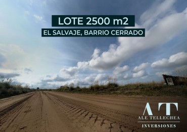 LOTE 2500 m2 en barrio cerrado